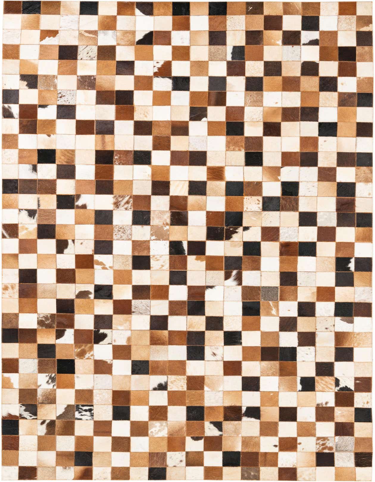 5' x 8' 1 Cowhide Leather Rug