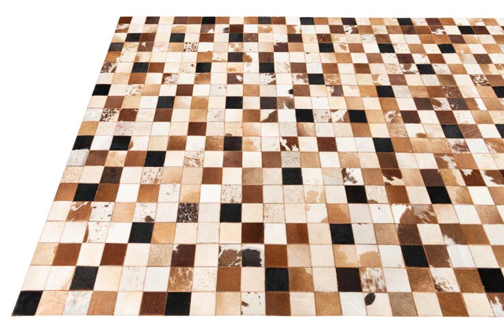 Detail image of 5' 1 x 8' 1 Cowhide Leather Rug
