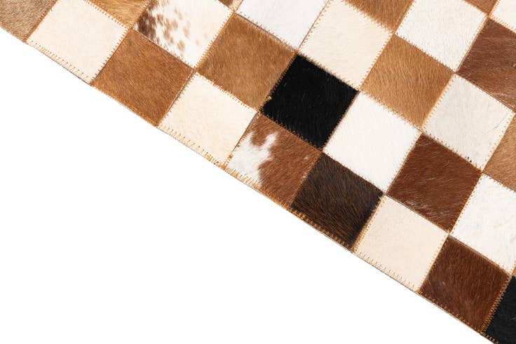 Detail image of 5' 1 x 8' 1 Cowhide Leather Rug