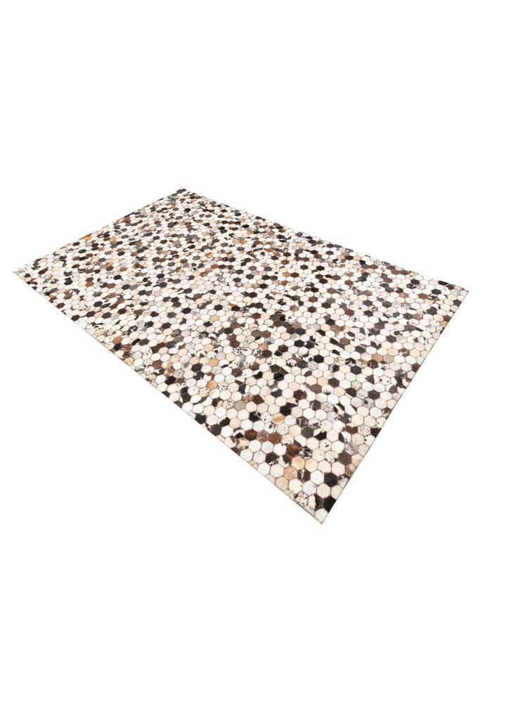 5' 1 x 8' Cowhide Leather Rug