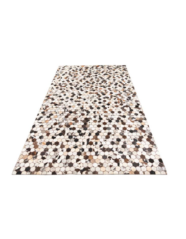 Detail image of 5' 1 x 8' Cowhide Leather Rug