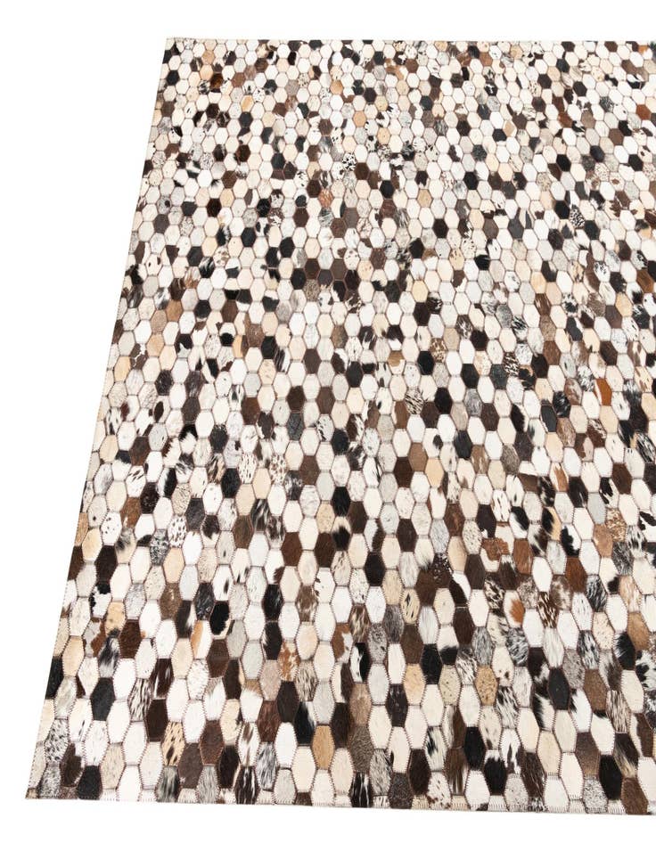 Detail image of 5' 1 x 8' Cowhide Leather Rug