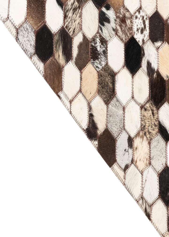 5' 1 x 8' Cowhide Leather Rug