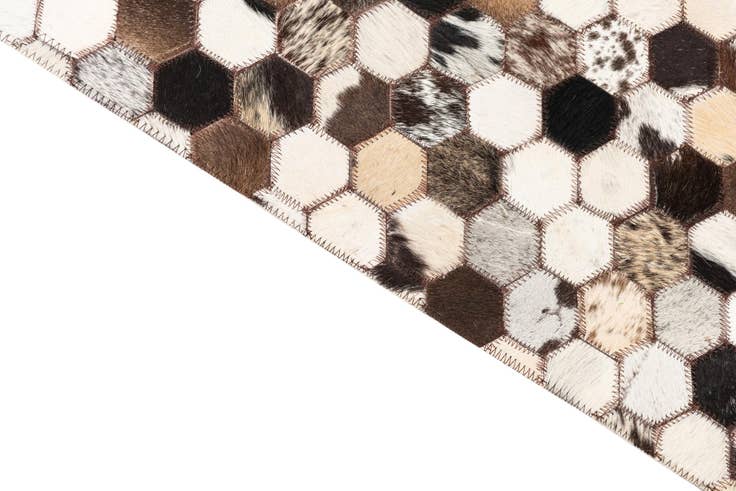 Detail image of 5' 1 x 8' Cowhide Leather Rug