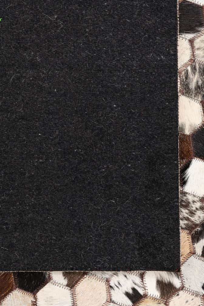 5' 1 x 8' Cowhide Leather Rug