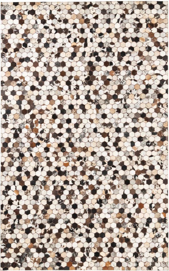 Detail image of 5' 1 x 8' Cowhide Leather Rug