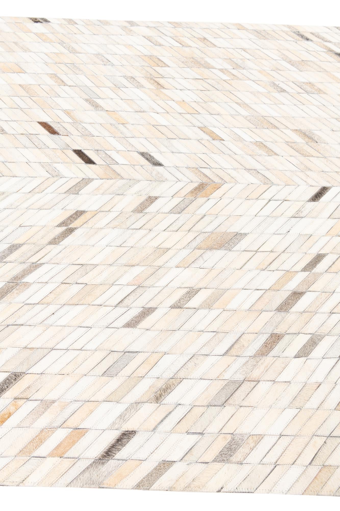 5' x 8' Cowhide Leather Rug