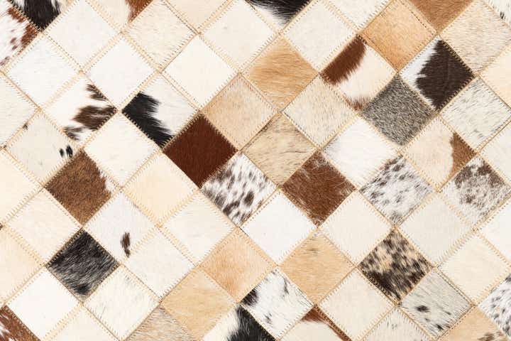5' x 8' Cowhide Leather Rug