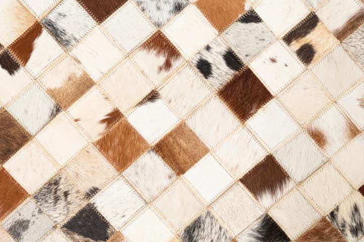5' x 8' Cowhide Leather Rug