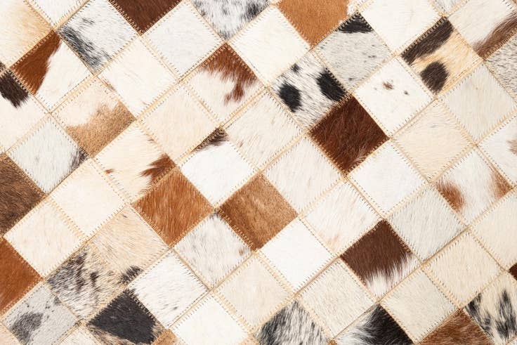 Detail image of 5' x 8' Cowhide Leather Rug