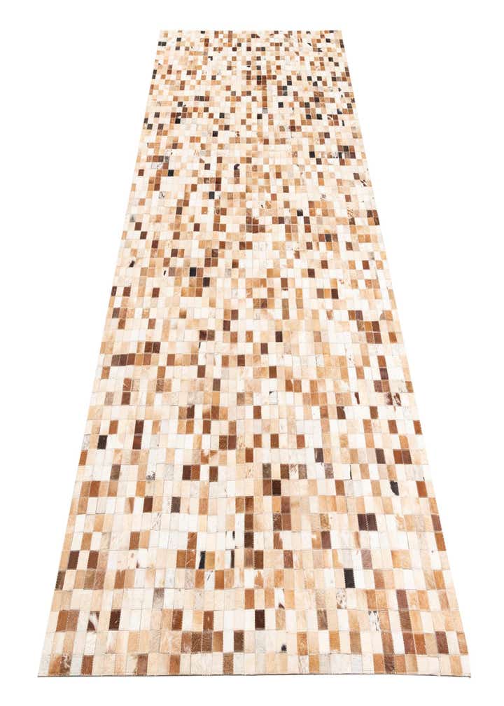 5' x 8' 1 Cowhide Leather Rug