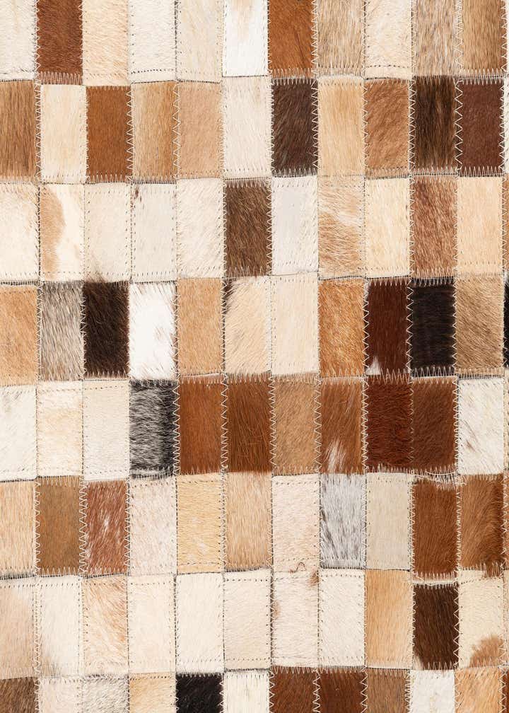 5' x 8' 1 Cowhide Leather Rug