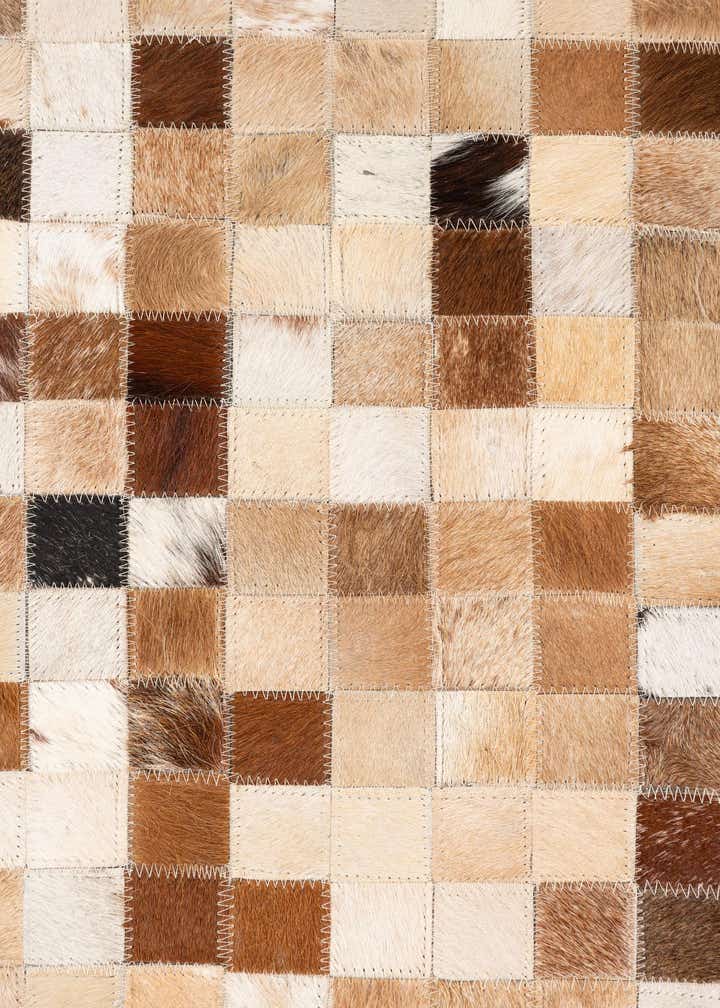 5' x 8' 1 Cowhide Leather Rug