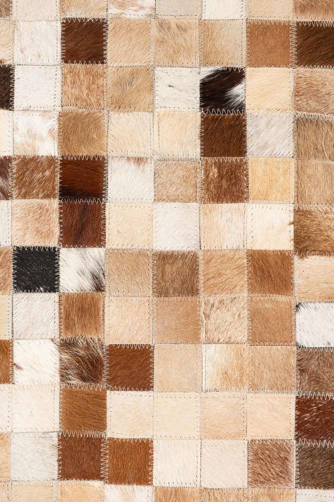 5' x 8' 1 Cowhide Leather Rug