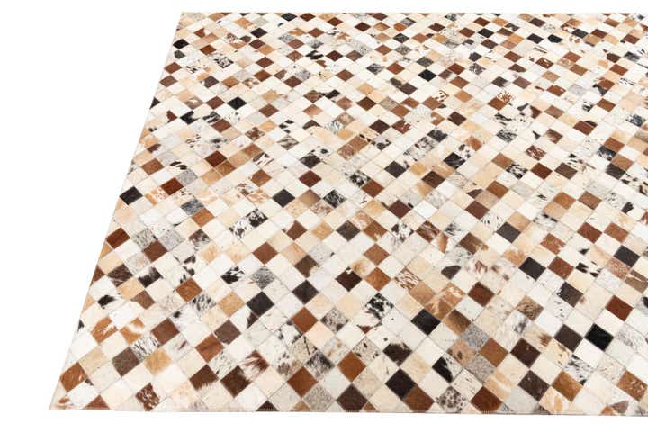 5' 1 x 8' Cowhide Leather Rug