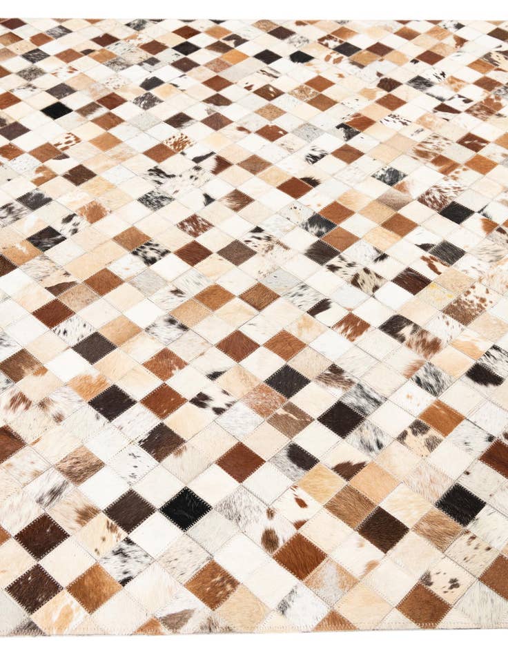 Detail image of 5' 1 x 8' Cowhide Leather Rug