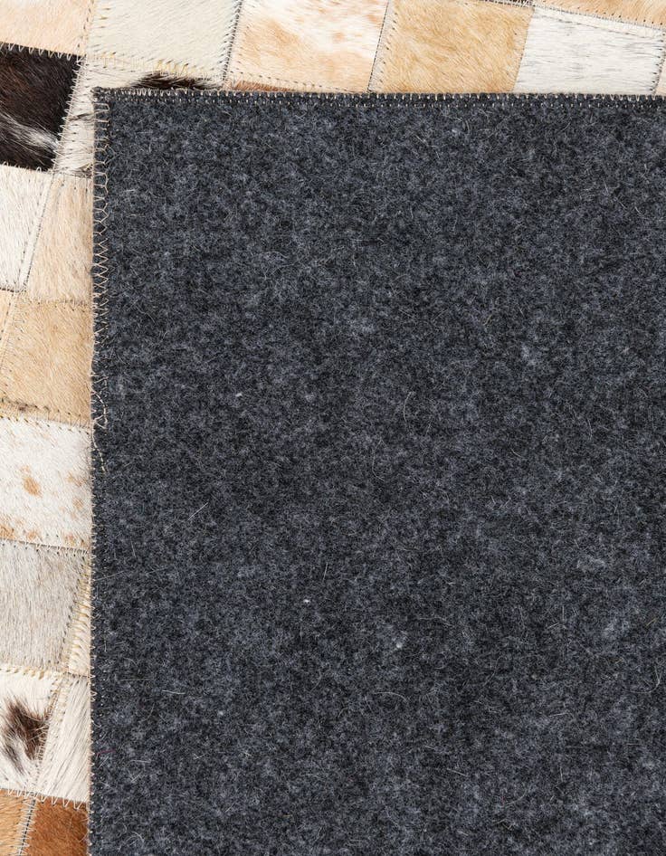 Detail image of 5' 1 x 8' Cowhide Leather Rug