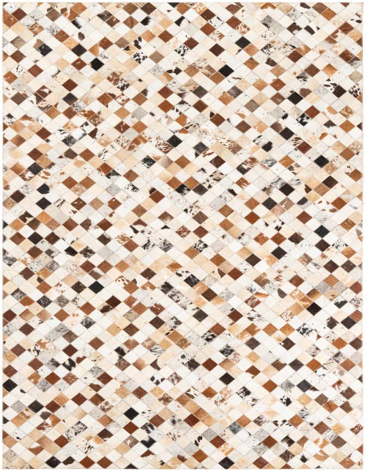 Detail image of 5' 1 x 8' Cowhide Leather Rug