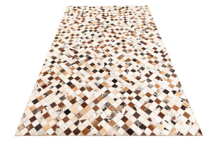 5' x 8' Cowhide Leather Rug