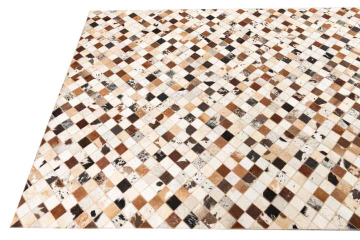 5' x 8' Cowhide Leather Rug