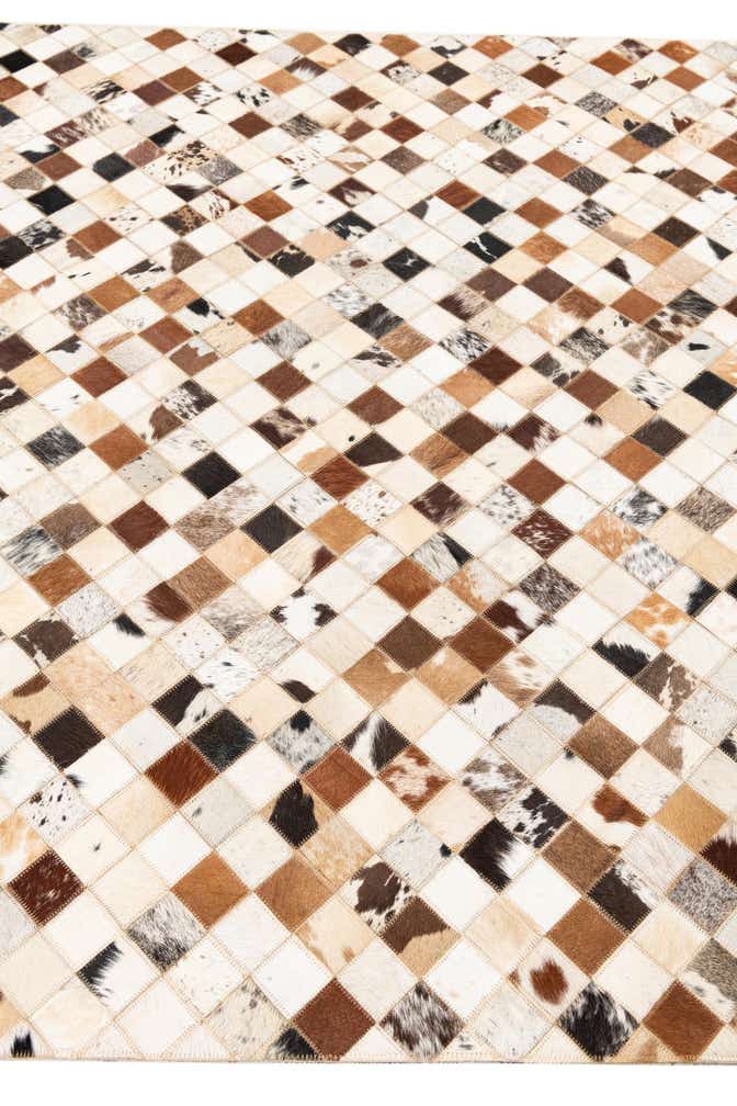 5' x 8' Cowhide Leather Rug