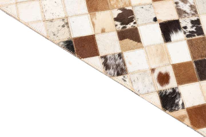 5' x 8' Cowhide Leather Rug