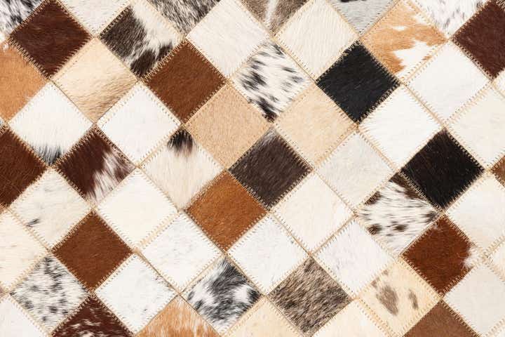 5' x 8' Cowhide Leather Rug