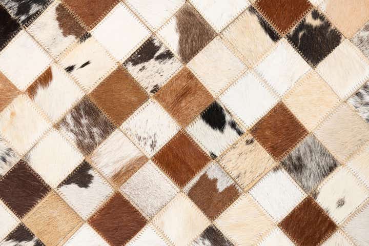 5' x 8' Cowhide Leather Rug