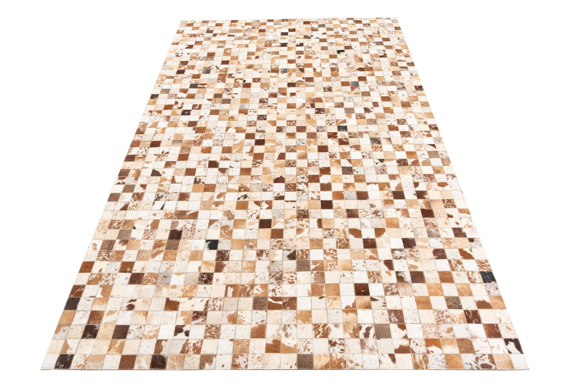 5' 1 x 8' Cowhide Leather Rug