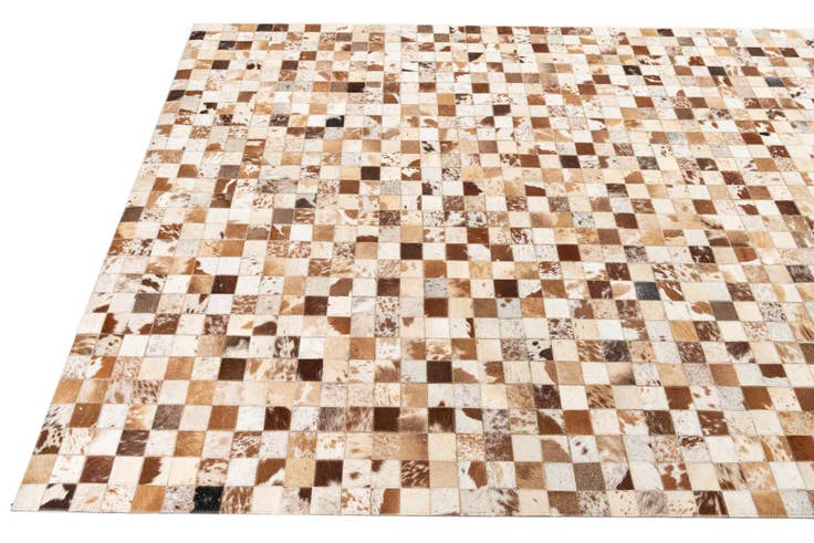 Detail image of 5' 1 x 8' Cowhide Leather Rug