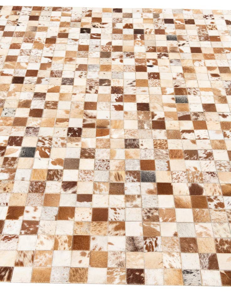 Detail image of 5' 1 x 8' Cowhide Leather Rug