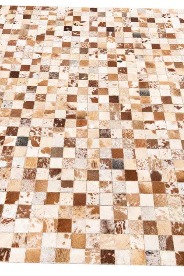 Detail image of 5' 1 x 8' Cowhide Leather Rug