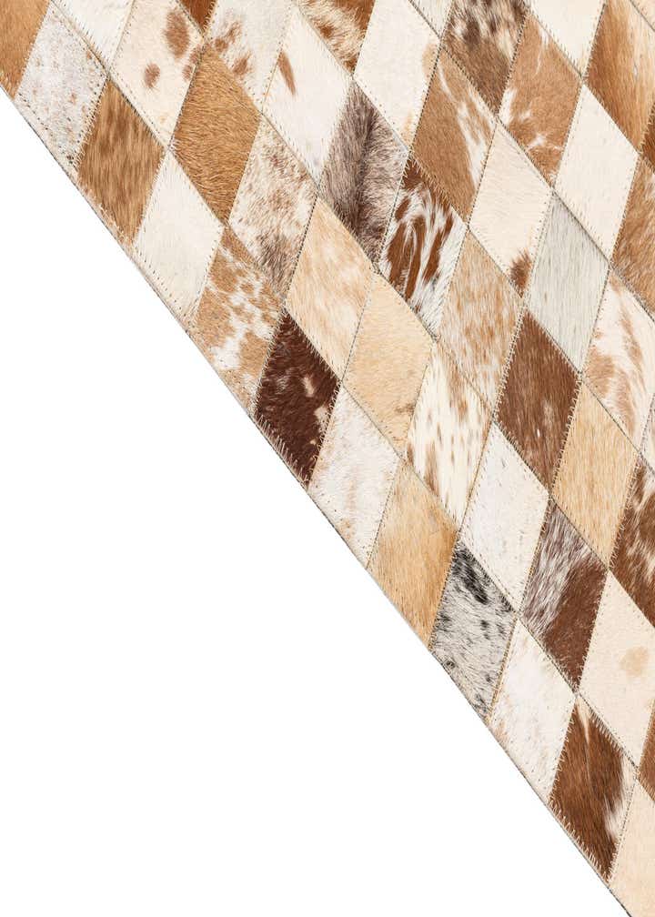 5' 1 x 8' Cowhide Leather Rug