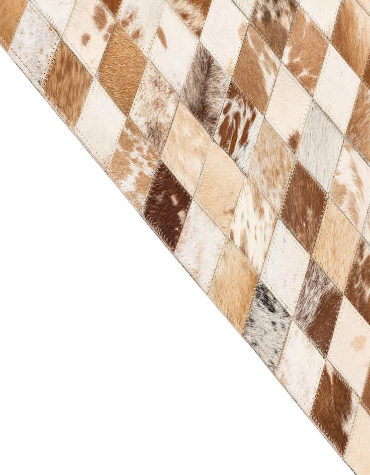 Detail image of 5' 1 x 8' Cowhide Leather Rug