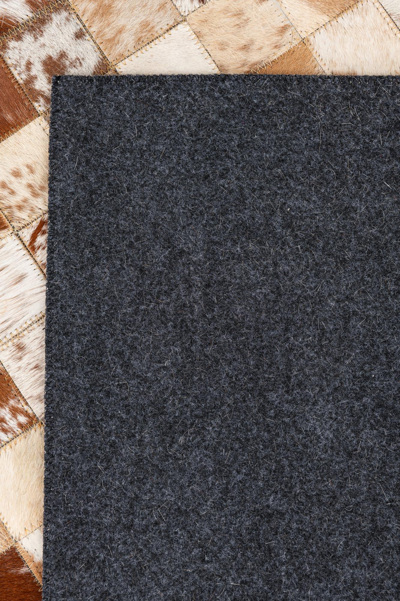 5' 1 x 8' Cowhide Leather Rug