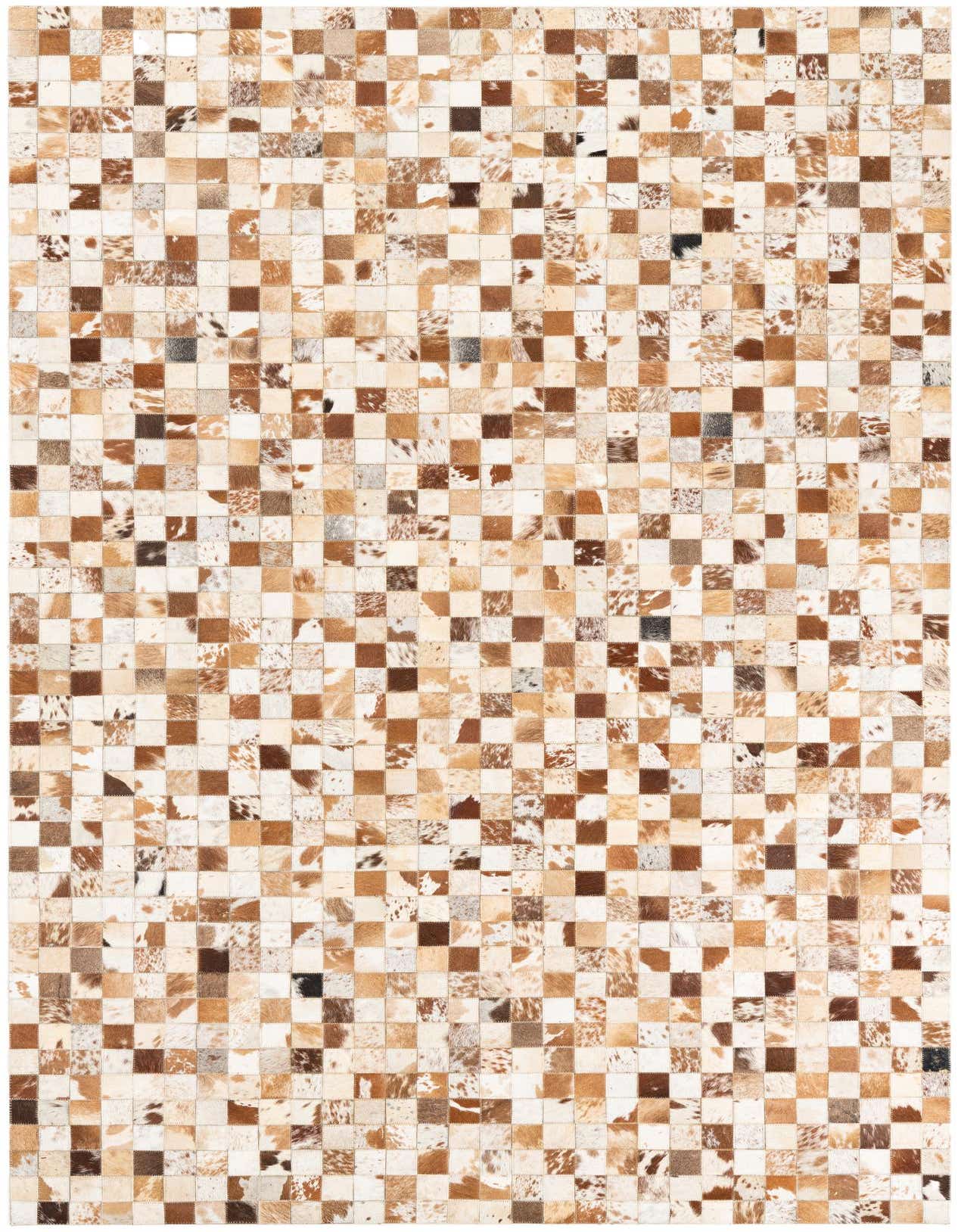 5' 1 x 8' Cowhide Leather Rug