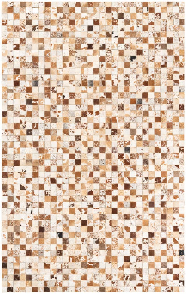 Detail image of 5' 1 x 8' Cowhide Leather Rug