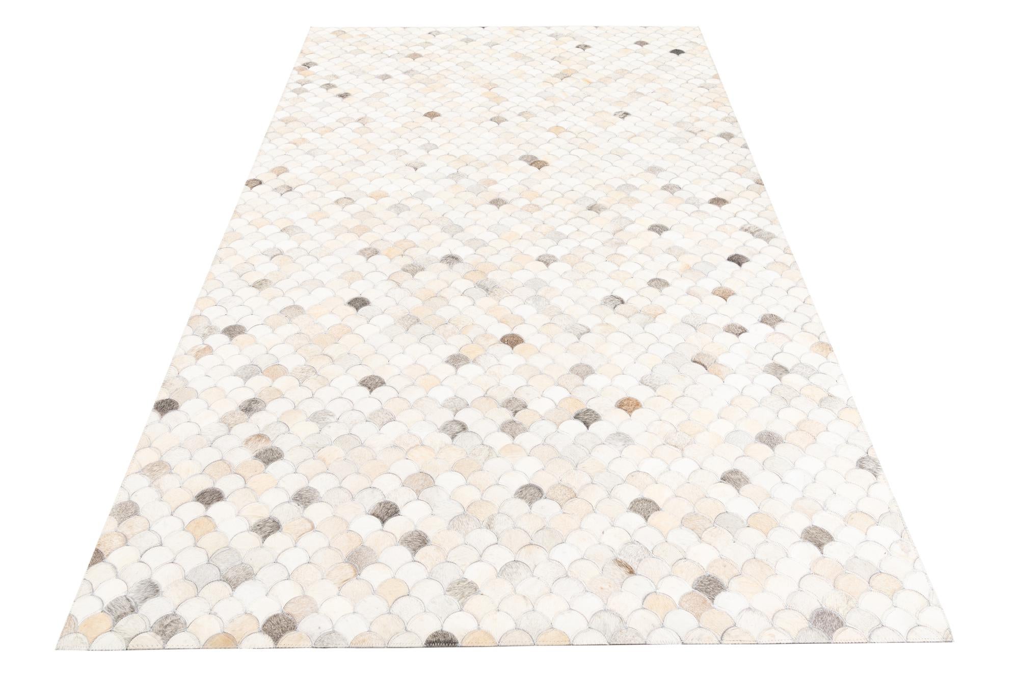 5' 1 x 8' Cowhide Leather Rug