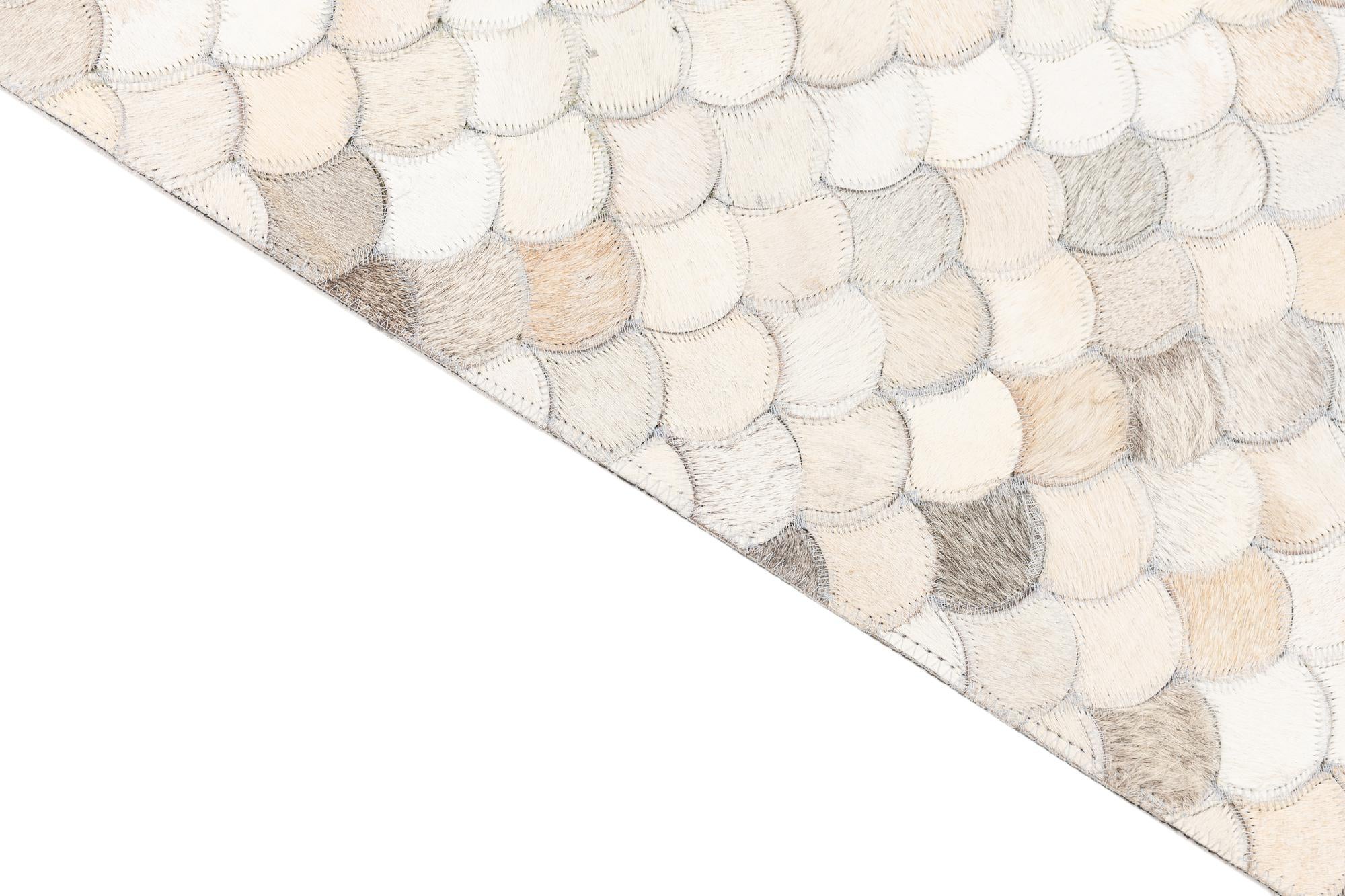 5' 1 x 8' Cowhide Leather Rug