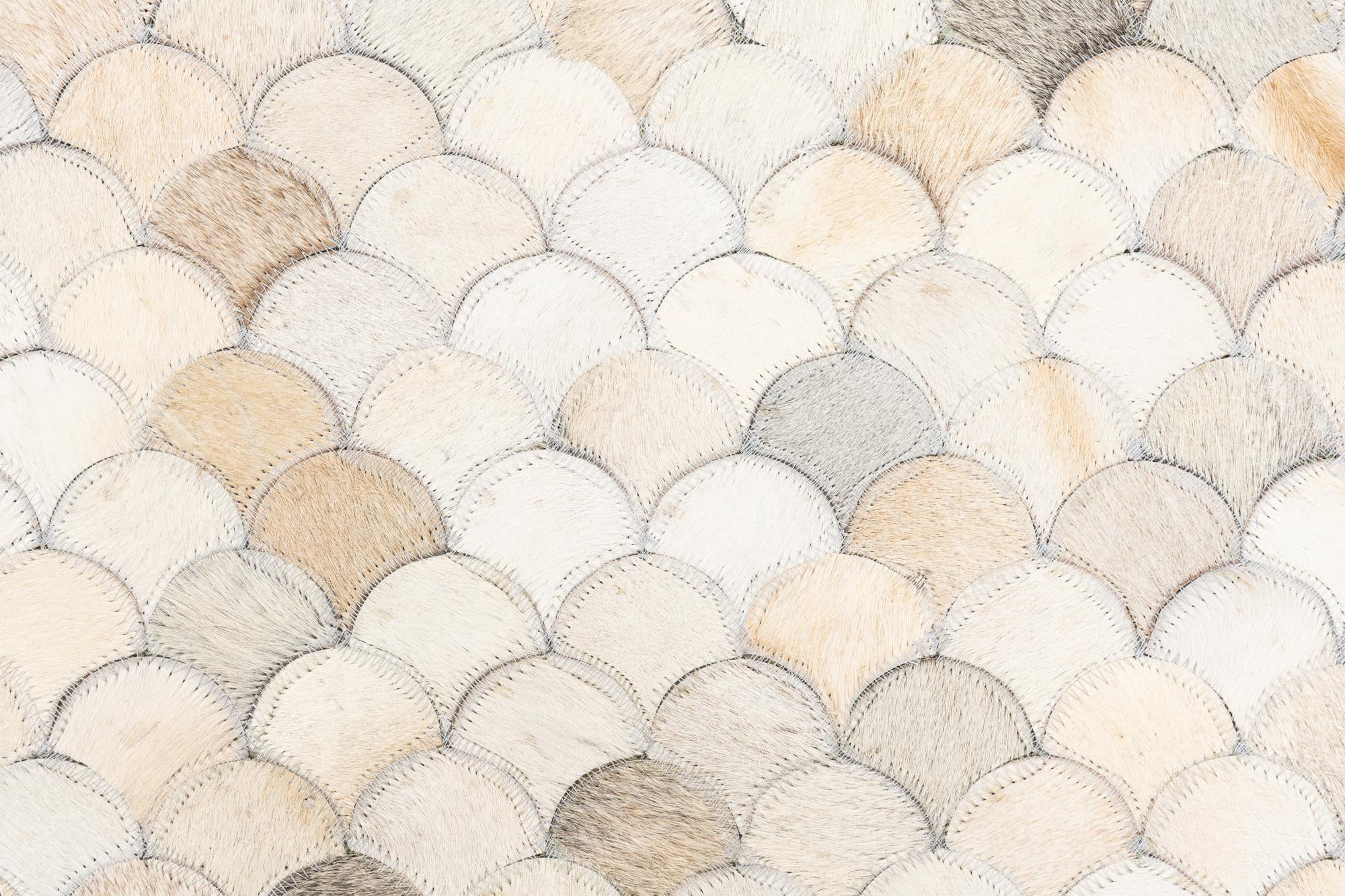 5' 1 x 8' Cowhide Leather Rug
