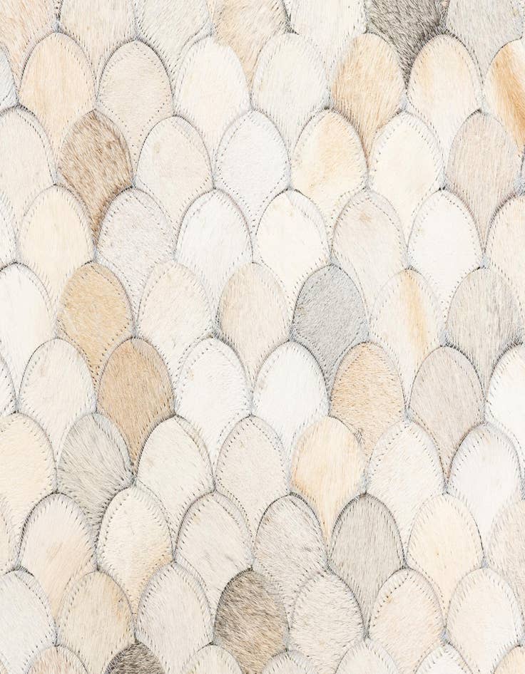 Detail image of 5' 1 x 8' Cowhide Leather Rug