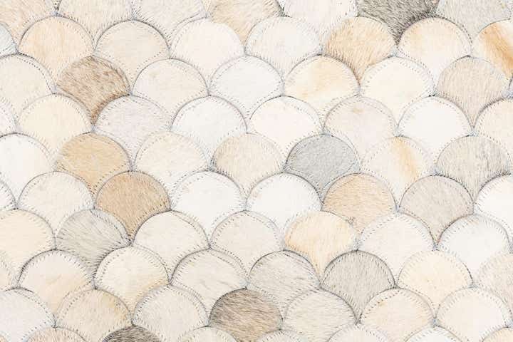 5' 1 x 8' Cowhide Leather Rug