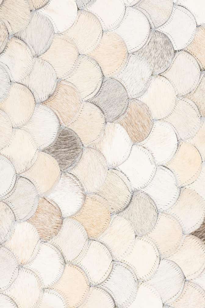 5' 1 x 8' Cowhide Leather Rug