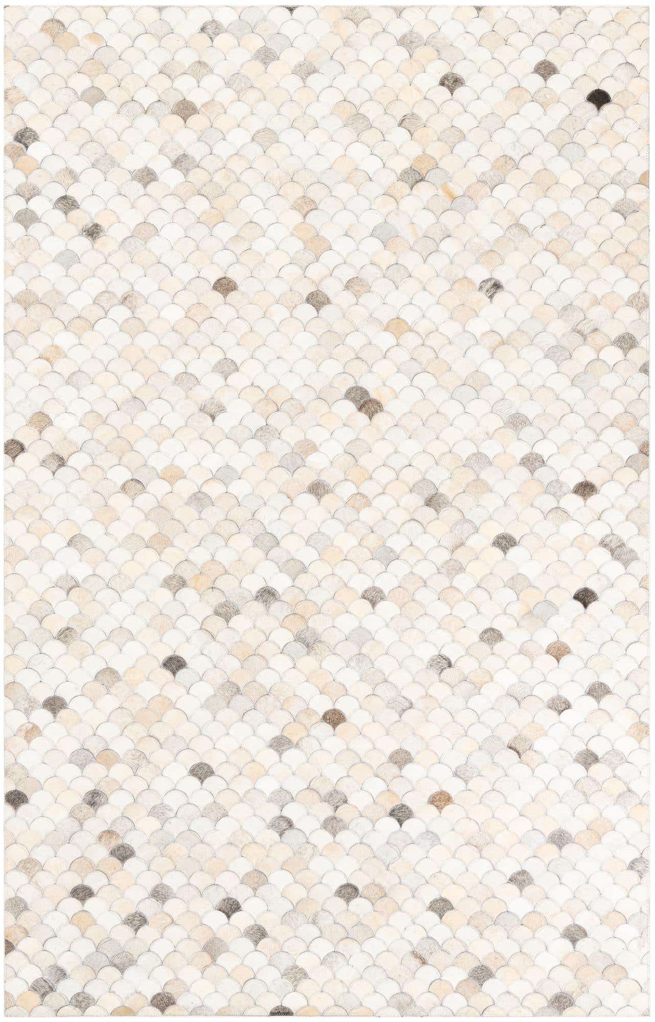 5' 1 x 8' Cowhide Leather Rug