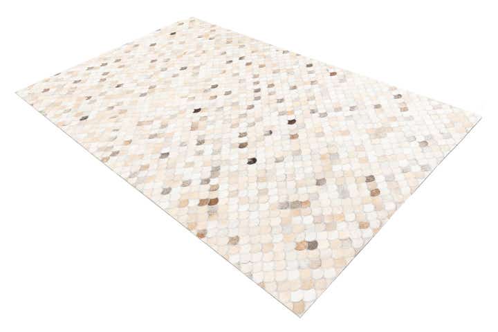 5' 1 x 8' Cowhide Leather Rug