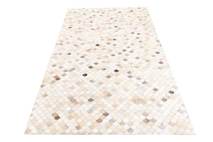 5' 1 x 8' Cowhide Leather Rug