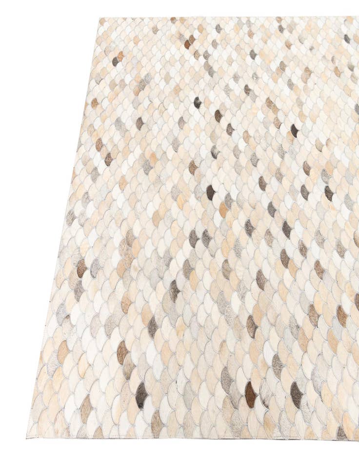 Detail image of 5' 1 x 8' Cowhide Leather Rug