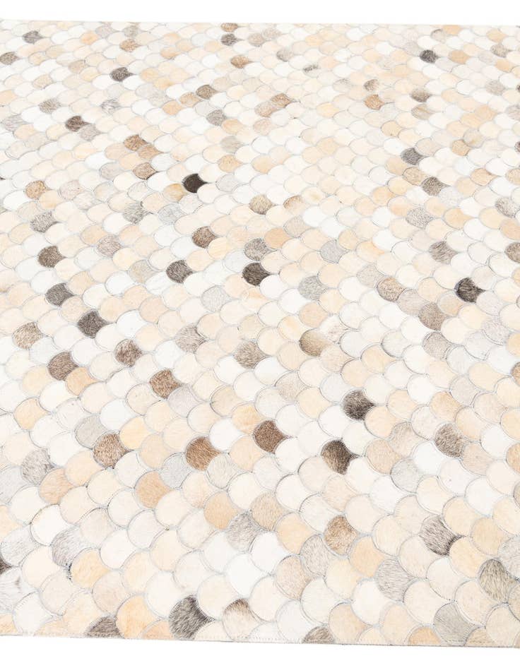 Detail image of 5' 1 x 8' Cowhide Leather Rug