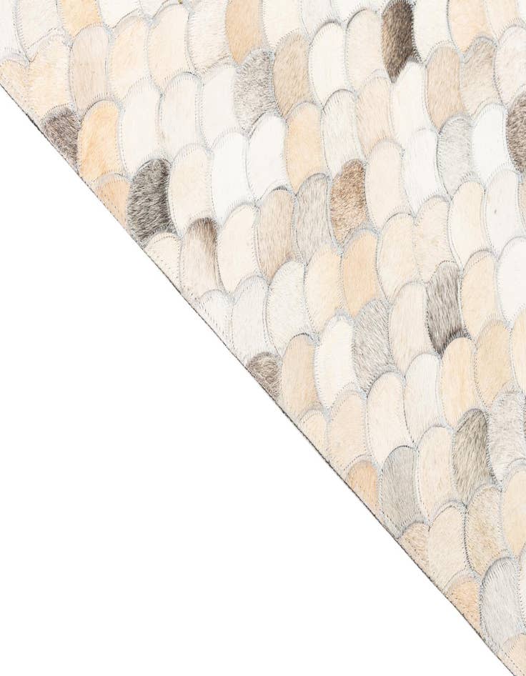 Detail image of 5' 1 x 8' Cowhide Leather Rug