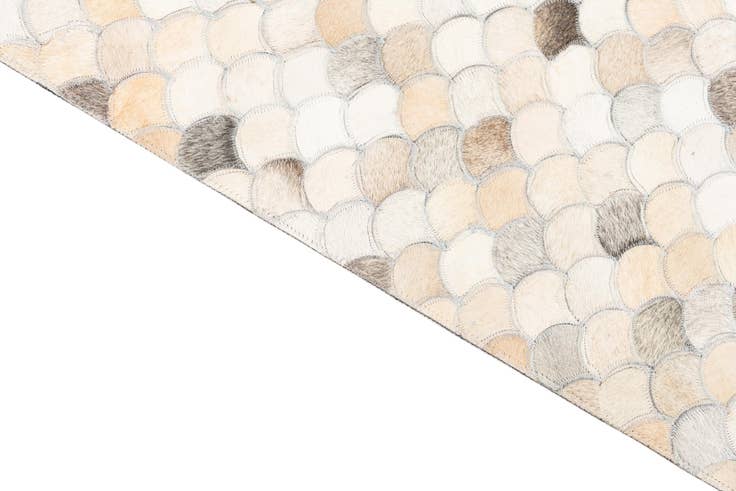 Detail image of 5' 1 x 8' Cowhide Leather Rug